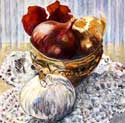 <Onion Still Life&ndash;acrylic on canva>